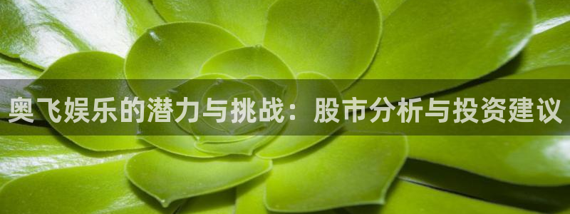bb电子哪个平台好：奥飞娱乐的潜力与挑战：股市分析与投资建议