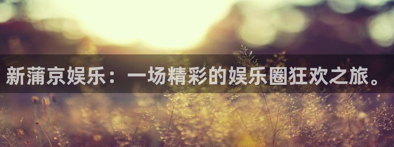 bb电子网站：新蒲京娱乐：一场精彩的娱乐圈狂欢之旅。